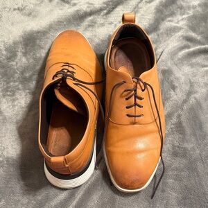 Wolf & Shepherd Men's Dress Tan Leather Lace-Up Shoes